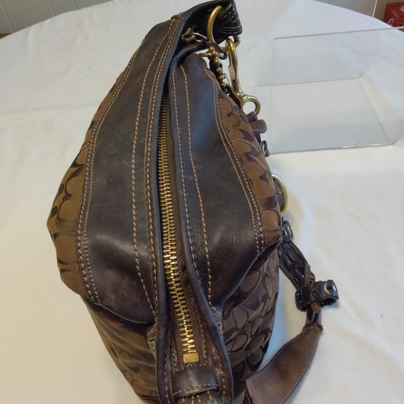 Coach Large Signature Logo Bucket Purse Shoulder Bag & Wallet Retro - Picture 14 of 16